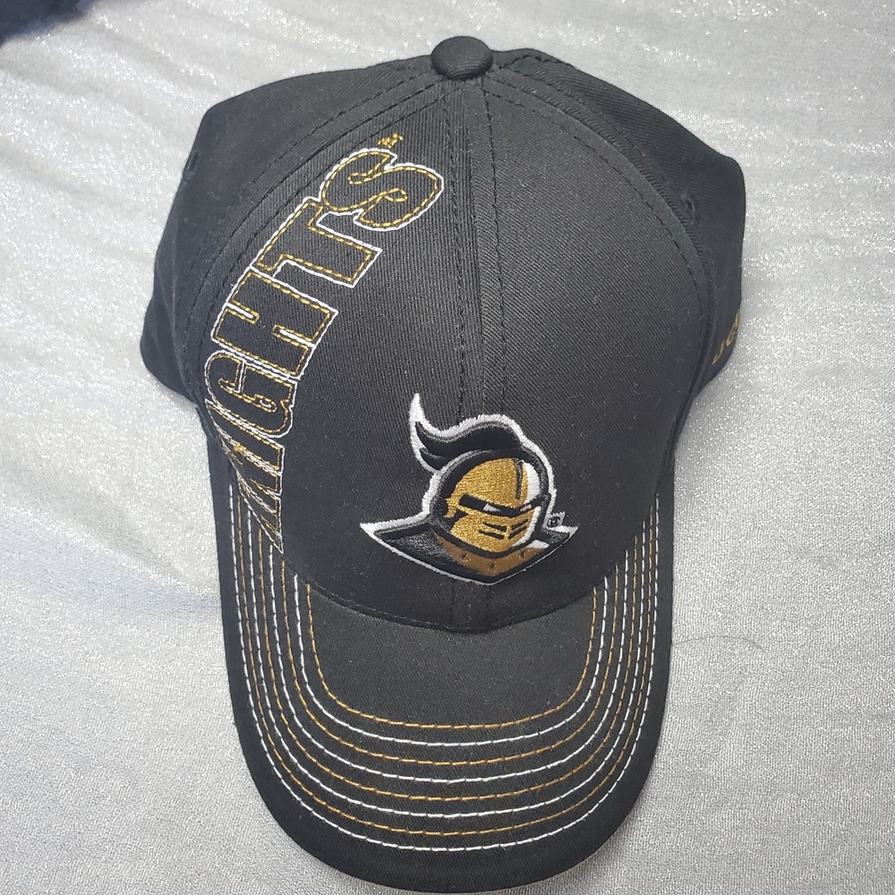 UCF Knights Capsmith Hat Black Gold Embroidered Baseball Cap Adjustable One Size